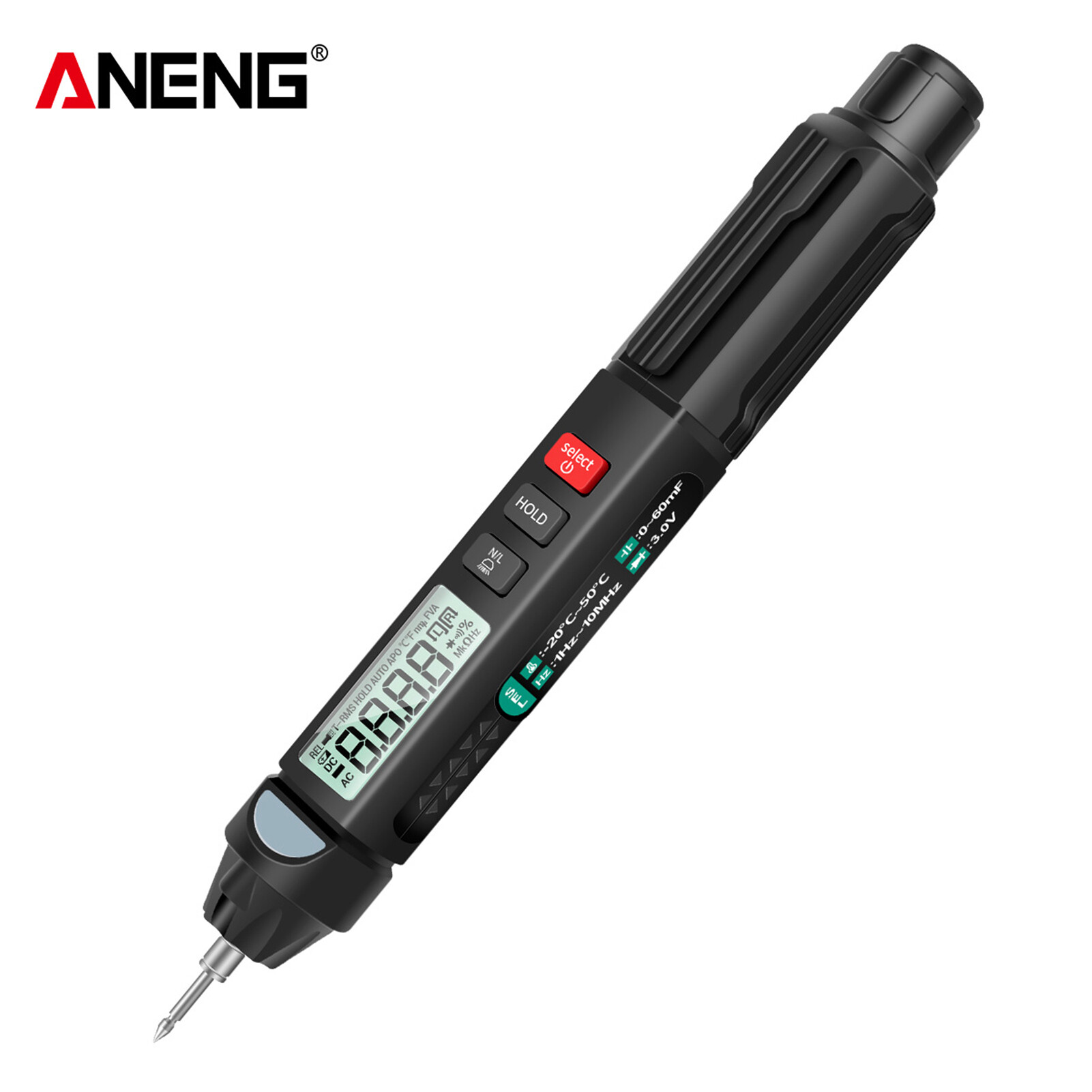 Aneng đồng hồ vạn năng dạng bút a3007 đồng hồ vạn năng kỹ thuật số đếm 6000 đồng hồ đo có màn hình lcd đèn pin đèn nền ncv tự động tắt để kiểm tra tính liên tục đi-ốt điện trở dòng điện áp