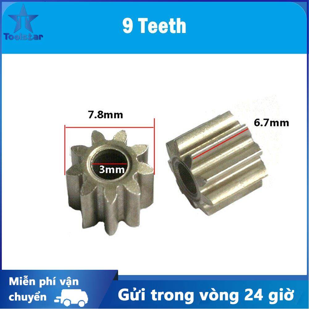 Bánh răng 9 răng 12 răng bánh răng loại d cho máy khoan không dây tua vít sạc động cơ 550