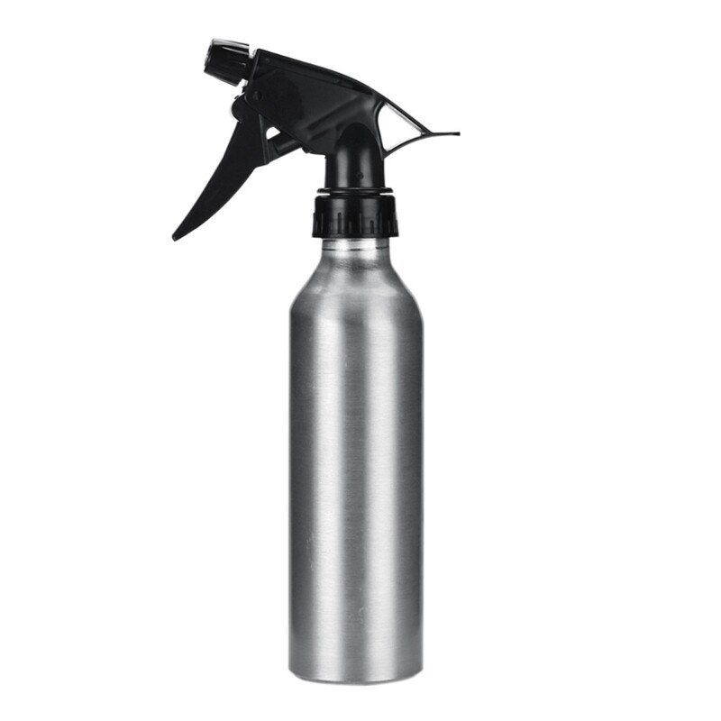 Bình xịt hợp kim nhôm bền có thể đổ lại 250ml bình xịt nước rỗng để cắt tóc cho thợ cắt tóc