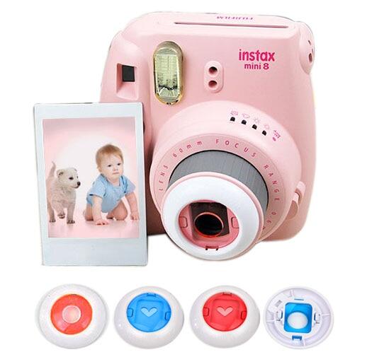 4 chiếc 1 gói fujifilm instax mini 8 7s 8 + bộ lọc máy ảnh lấy liền ống kính cận cảnh rỗng hình trái tim máy ảnh