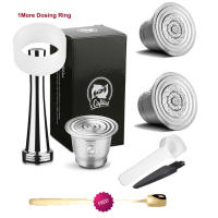 【i Cafilas】[HFG01]  รีฟิลกาแฟแคปซูลตัวกรองที่ใช้ซ้ำได้ Pod สแตนเลส Coffeeware สำหรับ Nespresso C40 Nesissia D40 Lattissima โปร F456 C80ผู้เชี่ยวชาญ Creatista PlusC85นมPixie C60คลิปB