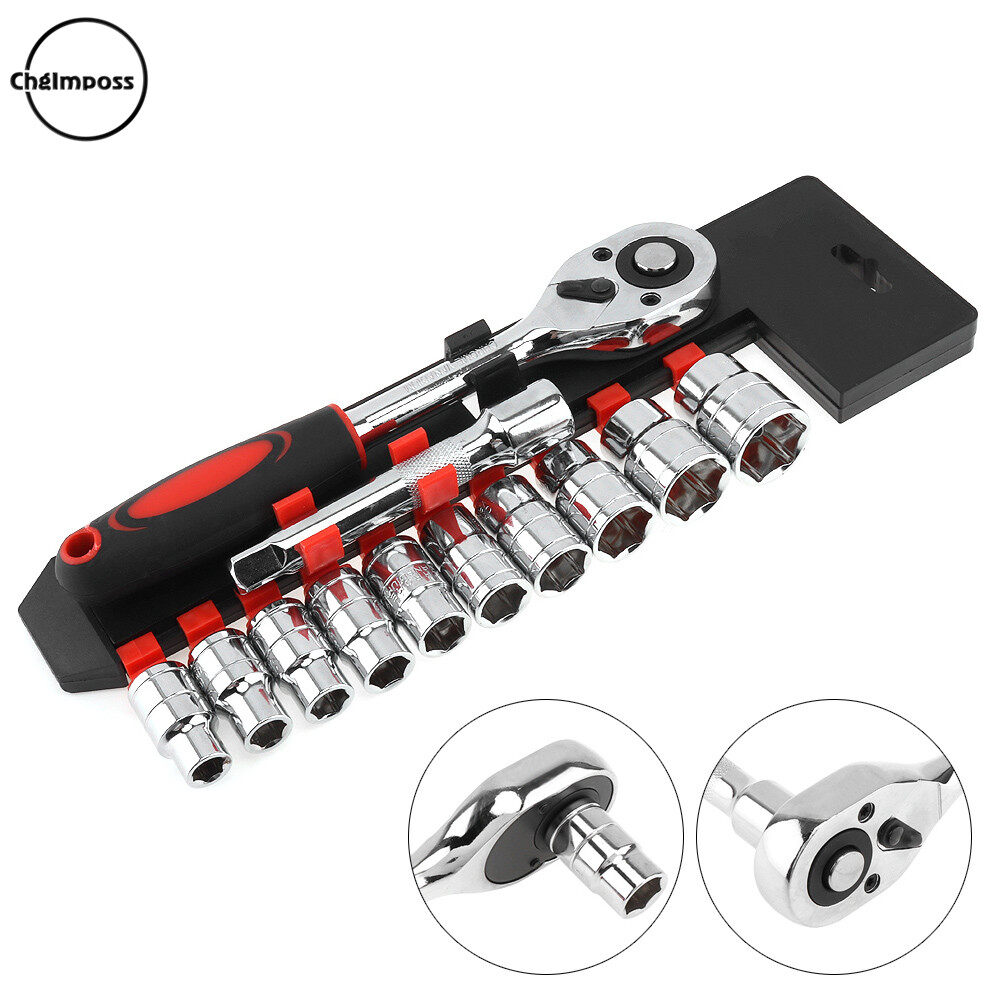 Chgimposs 12 Cái/Bộ dụng cụ sửa chữa xe hơi cờ lê ổ cắm 1/2 inch Bộ cờ lê có thể đảo ngược