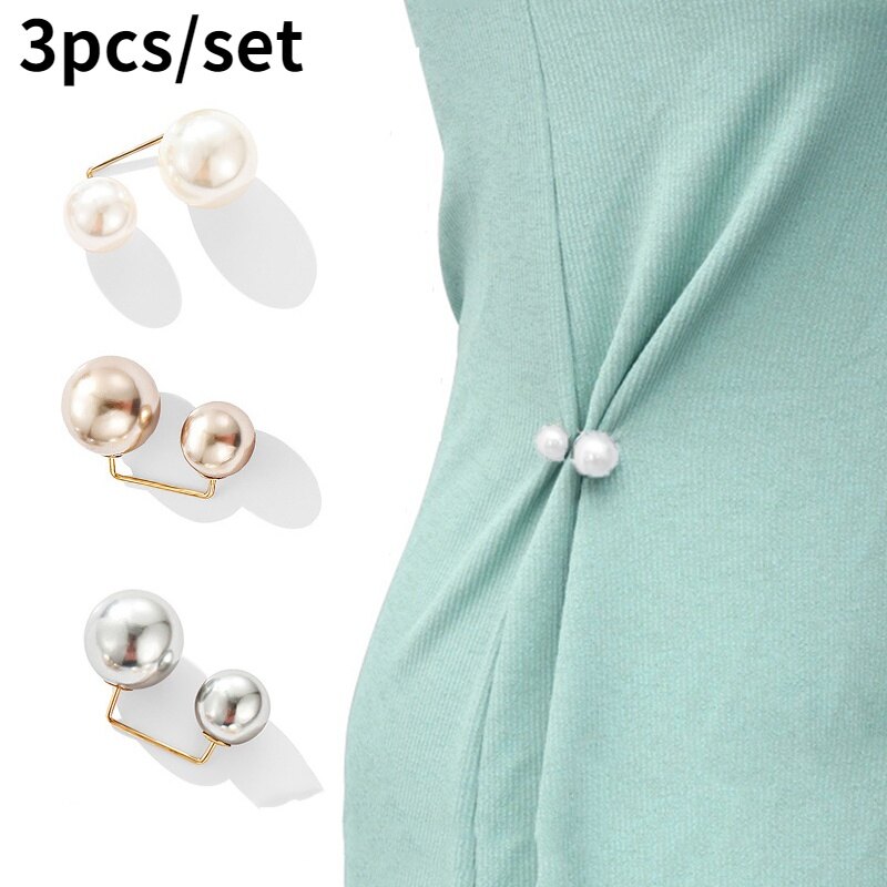 3 ghim cài thắt lưng thời trang cho nữ cái/bộ ghim cài ngọc trai đôi ghim cài ve áo kim loại ghim cài áo len phụ kiện ghim cài áo cardigan áo len
