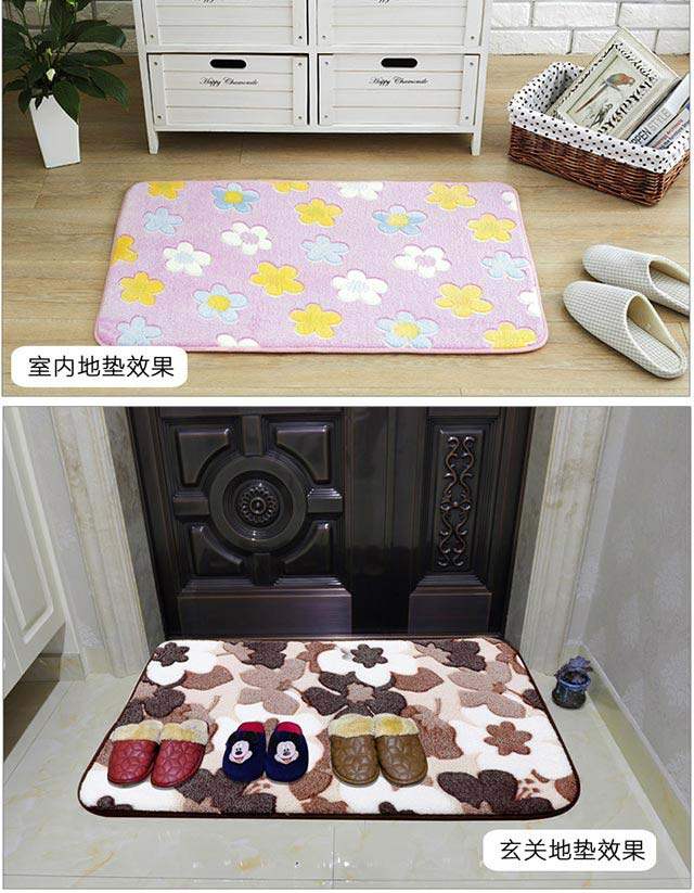 Bathroom absorbent mat bedroom floor mat door foot Mat toilet door mat non-slip home kitchen carpet