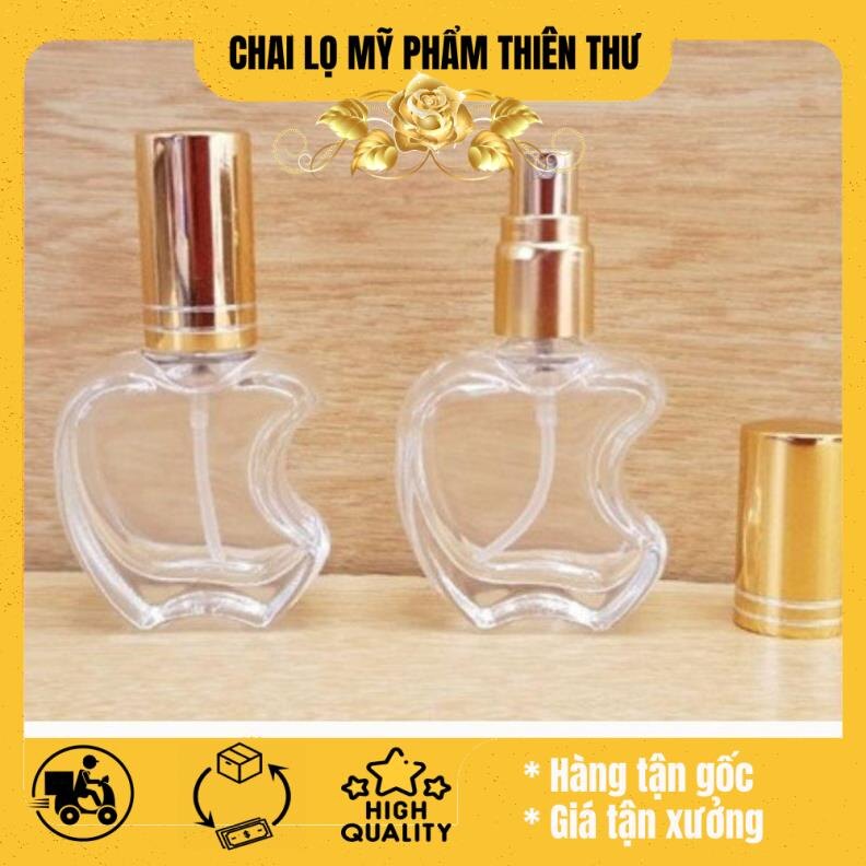 Vỏ Chai lọ chiết nước hoa hình táo thủy tinh 10ml - chai lọ chiết nước hoa / lọ đựng dầu thơm