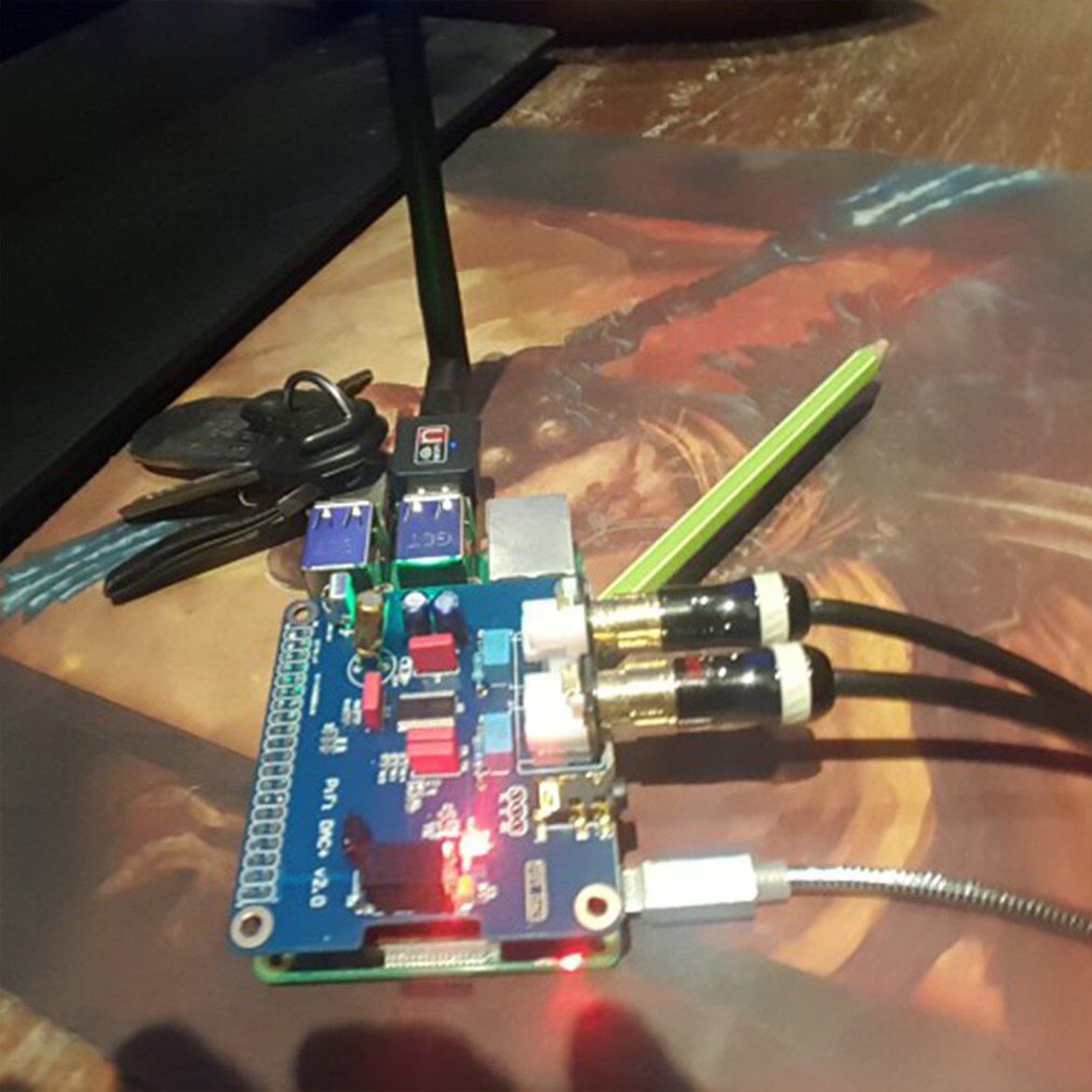Mô-đun card âm thanh wllw pifi digi dac + hifi dac i2s giao diện, cho raspberry pi 3