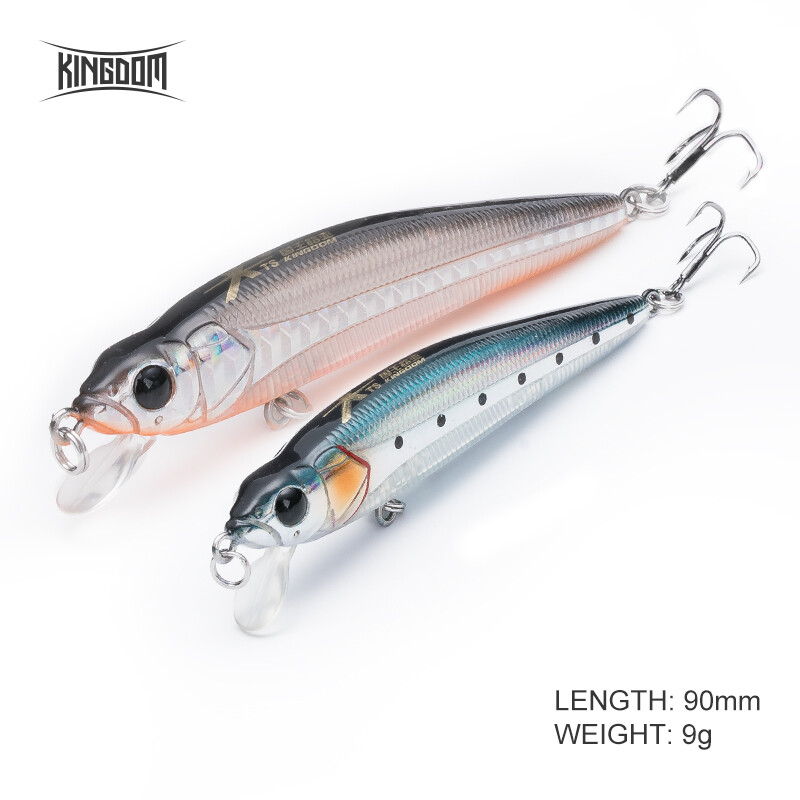 Kingdom 90 MÉT 9 Gam Mồi Câu Cá Nổi Minnow Di Chuyển Môi Jerkbait Cứng Bả Câu Cá Giải Quyết Nhân Tạo Wobblers Mô Hình 5339