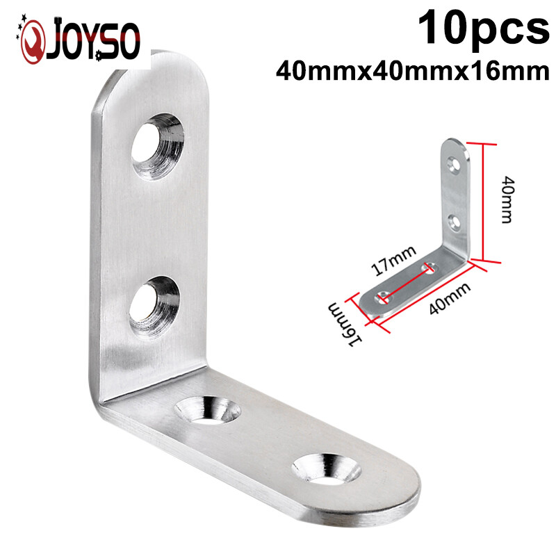 JOYSO 10 Cái Nẹp Góc Phải Nẹp Góc, Đồ Nội Thất Hình Chữ L Bằng Inox Kệ Nối Hỗ Trợ