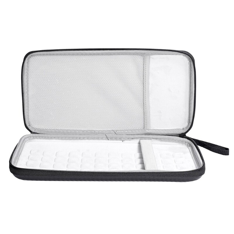 Vỏ cứng cho bàn phím logitech k380 không dây tương thích bluetooth túi đựng màu đen lớp lót màu xám/đen mềm