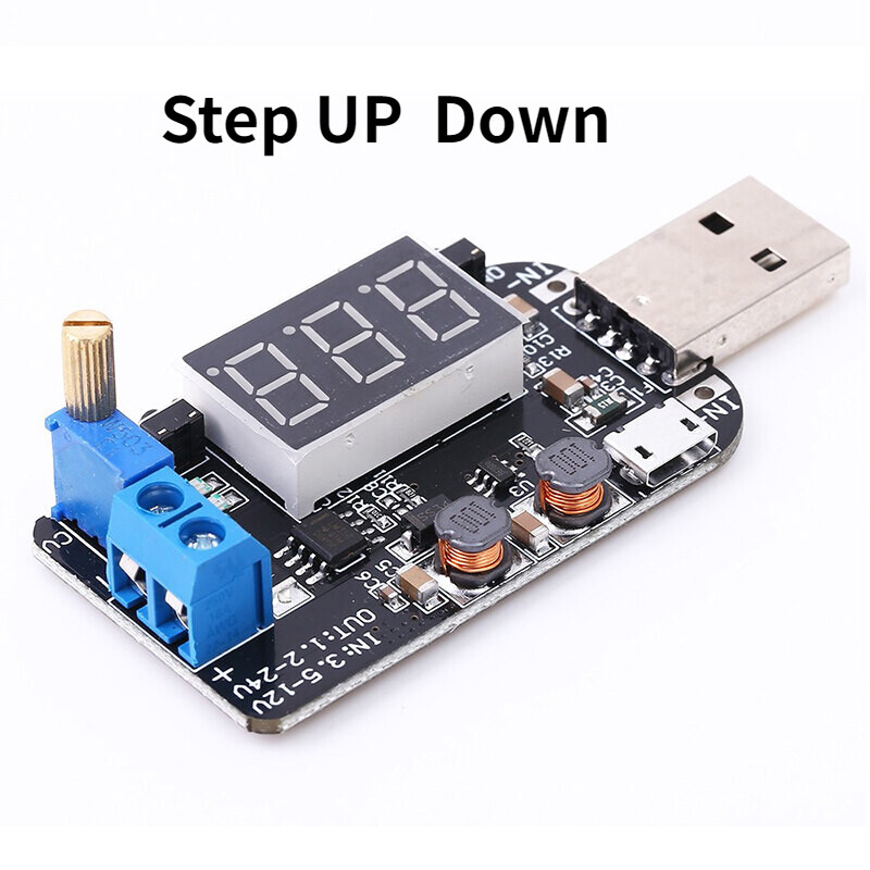 1PCS 5V to 3.3V 9V 12V 18V 24V Voltage Regulator USB Adjustable Boost Buck Converter Module DC-DC S