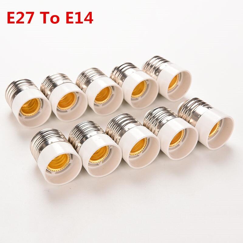 5pcs Light Bulb Base Type Adapter Fireproof Material E27 To E14 Lamp Holder Converter Socket Conversion Best Price