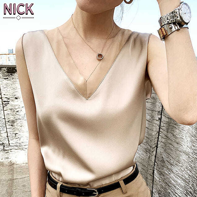 Nick áo yếm cho nữ áo ba lỗ không tay cổ chữ v mùa hè cho nữ