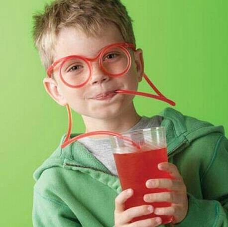Litian Kính Rơm Dụng Cụ Ống Hút Mềm Đồ Dùng Quán Bar Tiệc Tùng Cho Trẻ Em Kính Thú Vị Đạo Cụ Trò Chơi Trò Chơi