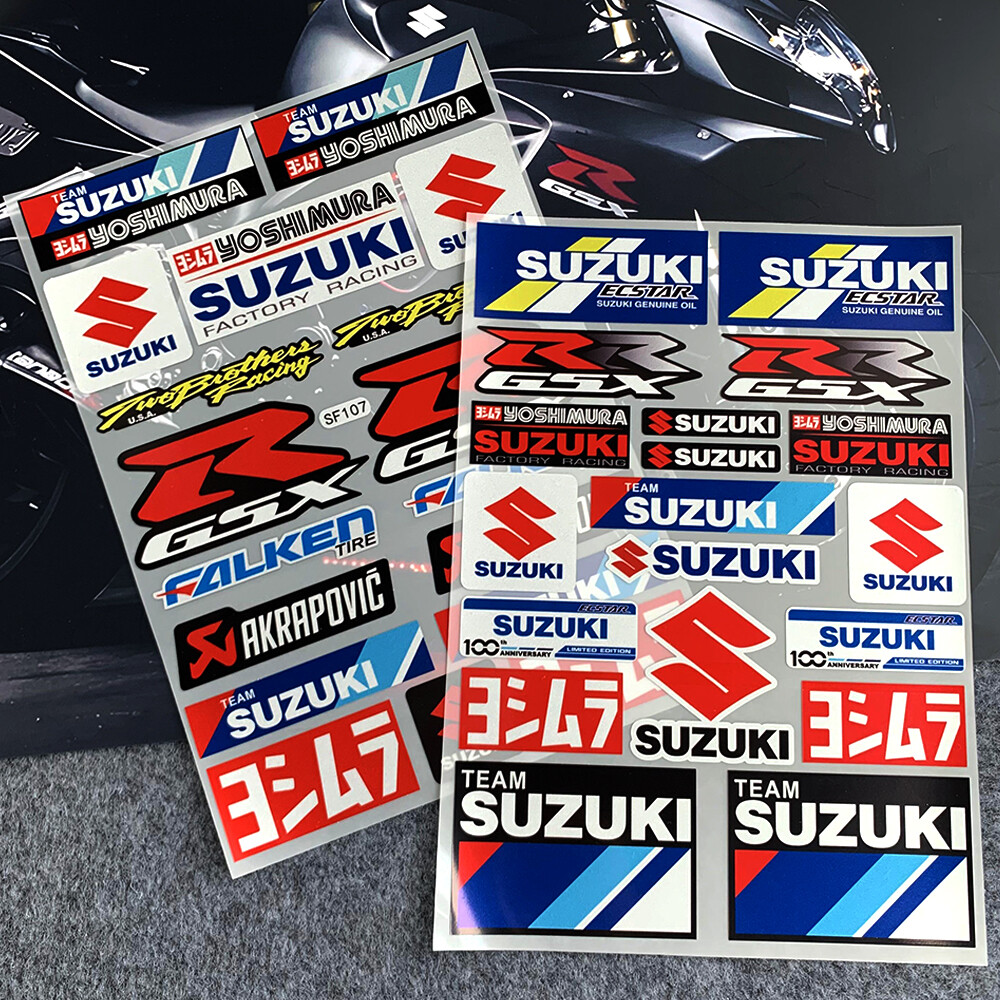 Xe máy Suzuki dán phản quang xe máy thân xe Mũ bảo hiểm đề can cho Suzuki [trong kho]