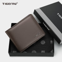 Tigernu 8008 PU Leather Wallet Elegant Mens Purse  Credit Card Wallet For Men Small Luxury Money Bag High Quality Male Wallet Gift Set
