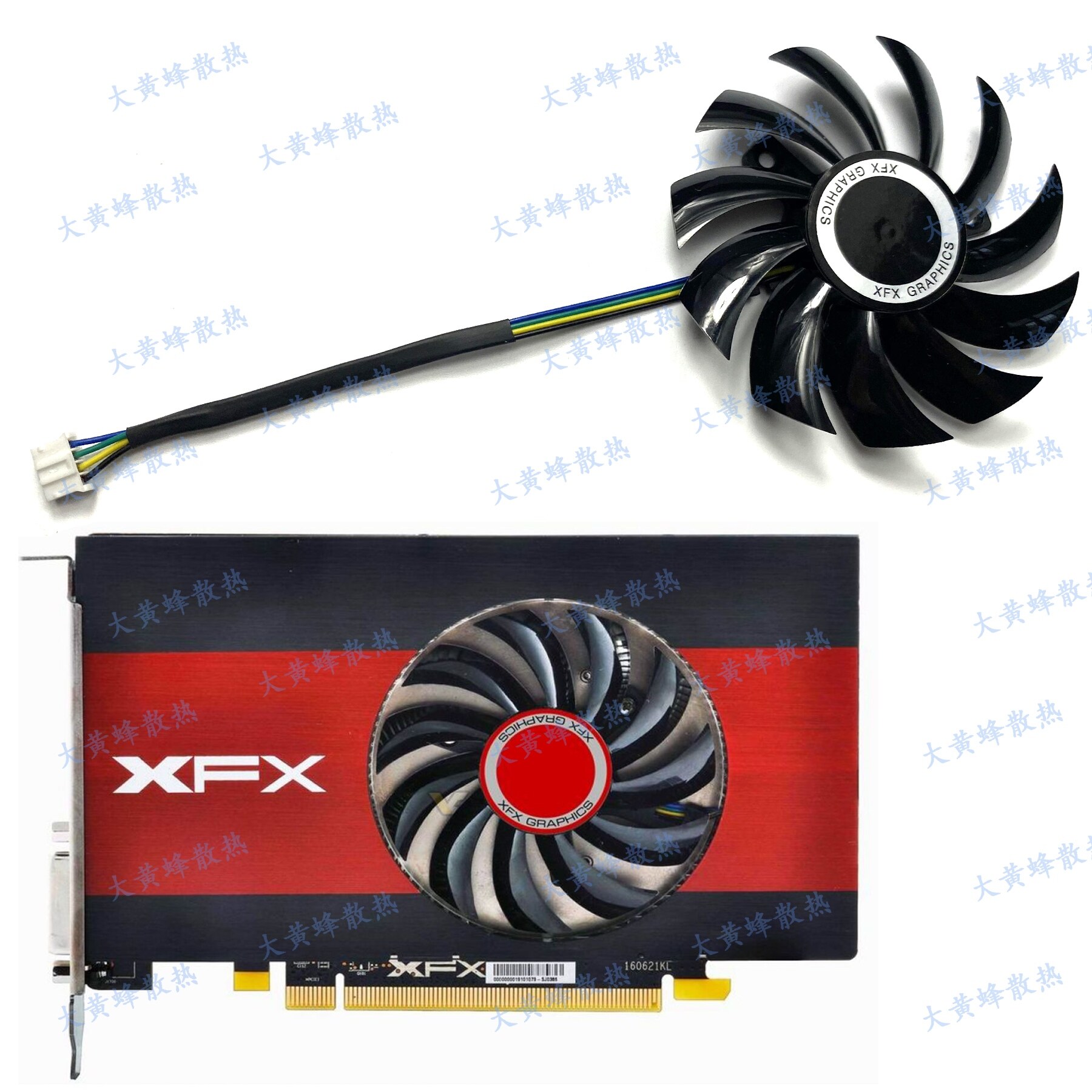 Original New XFX RX560 550 460 2GB/4GB Core Edition oC đồ họa quạt tản nhiệt miễn phí vận chuyển bảo