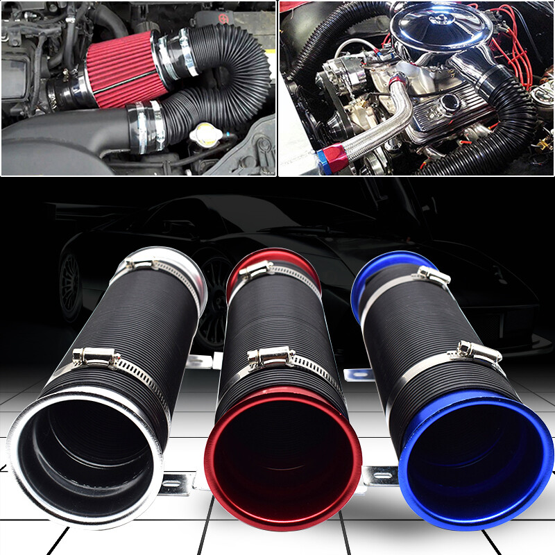 Universa Racingl Xe Lạnh Ống Thông Khí 3.5Inch 76Mm Không Khí Đầu Vào Ống Xả Tăng Áp Của Động Cơ Ống Đa Linh Hoạt Ống Nạp Không Khí (Màu Đỏ)