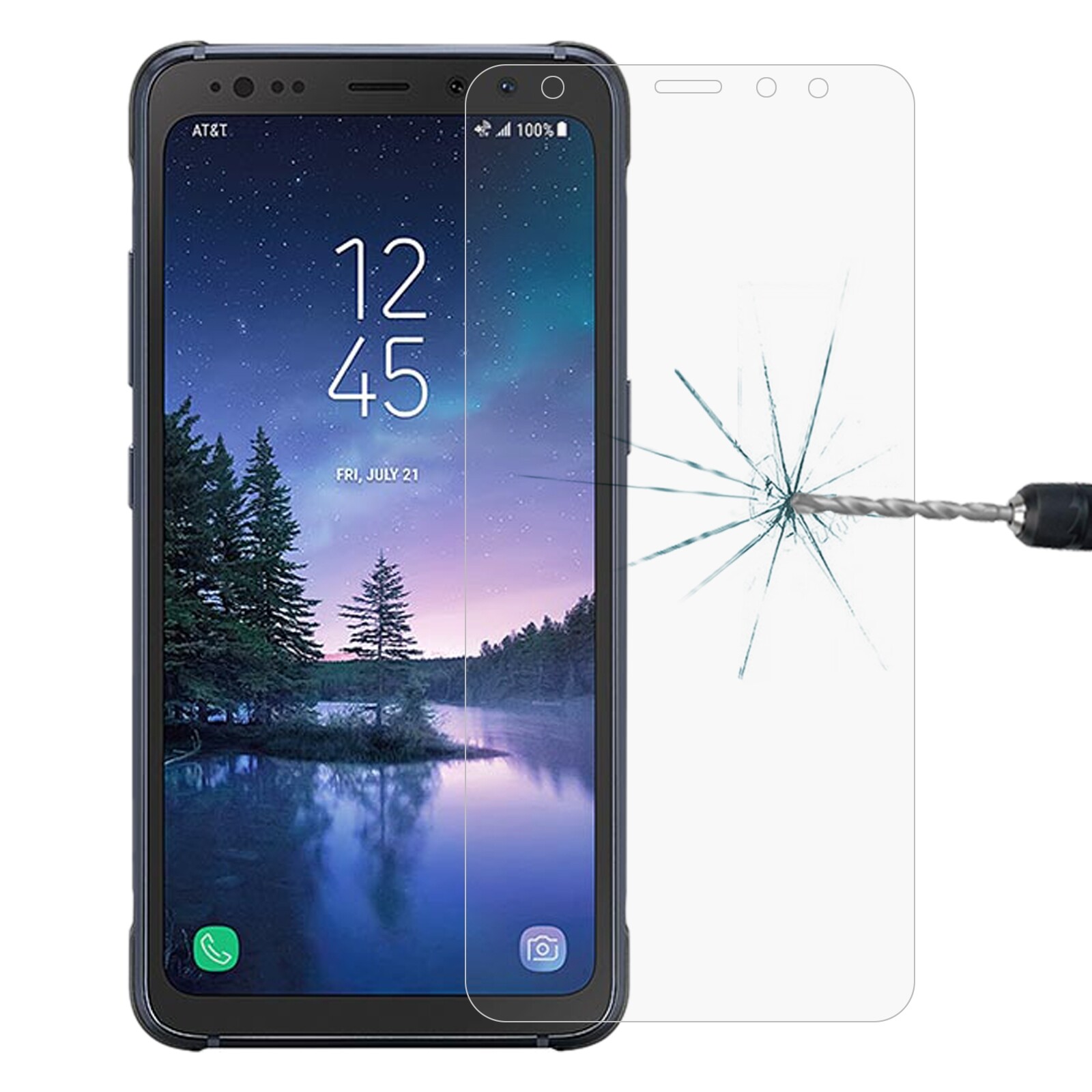 0.26mm 9h 2.5d phim kính cường lực cho galaxy s8 active samsung
