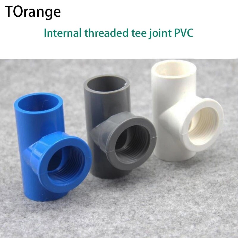[HOT W] Internal threaded tee joint PVC Female Thread T Connector Water Pipe Joint Aquarium Parts Garden Irrigation Adapter 1 Pcs