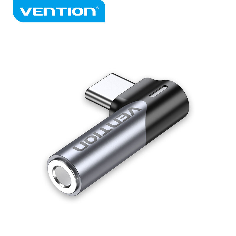 Vention Type C 3.5mm USB-C Male to 3.5mm Female Audio Adapter Angle adapter support OMTP/CTIA Audio/