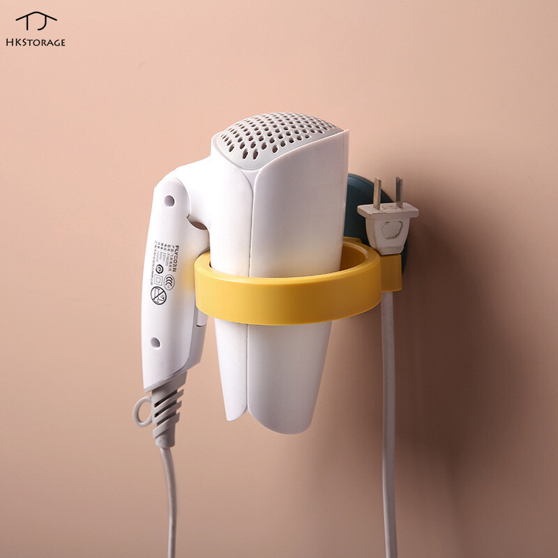 HKStorage Giá Treo Máy Sấy Tóc Gắn Tường Giá Thổi ABS Tự Dính Dùng Cho Tiệm Cắt Tóc Máy Sấy Móc Treo Vật Dụng Trong Phòng Tắm