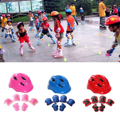 Kids Boy Girl Safety Helmet Knee Elbow Pad Sets For Cycling Skate Bike For Gift