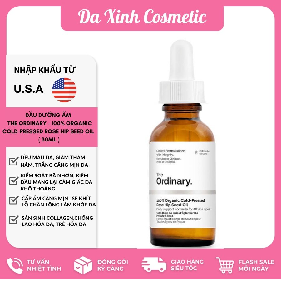 Dầu dưỡng ẩm The Ordinary - Organic Cold-Pressed Rose Hip Seed Oil