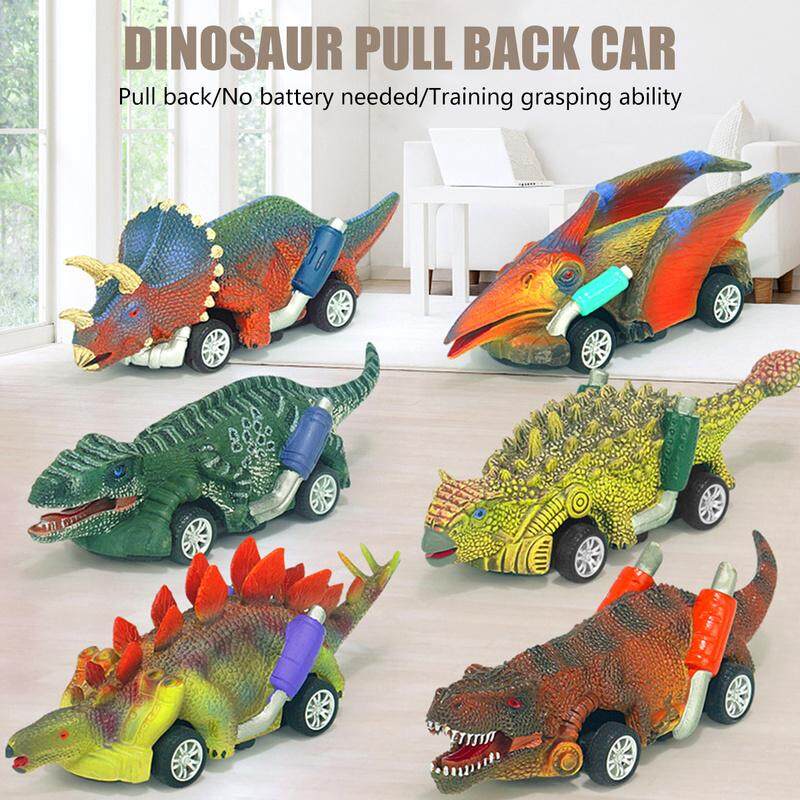 6 cái khủng long kéo trở lại xe đồ chơi cho trẻ mới biết đi lứa tuổi 2
