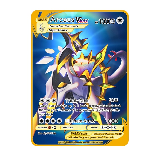 arceus pokemon card vmax Pokmon TCG: VSTAR Premium Collection : Toys & Games end display Arceus VSTAR with Gyarados VMAX