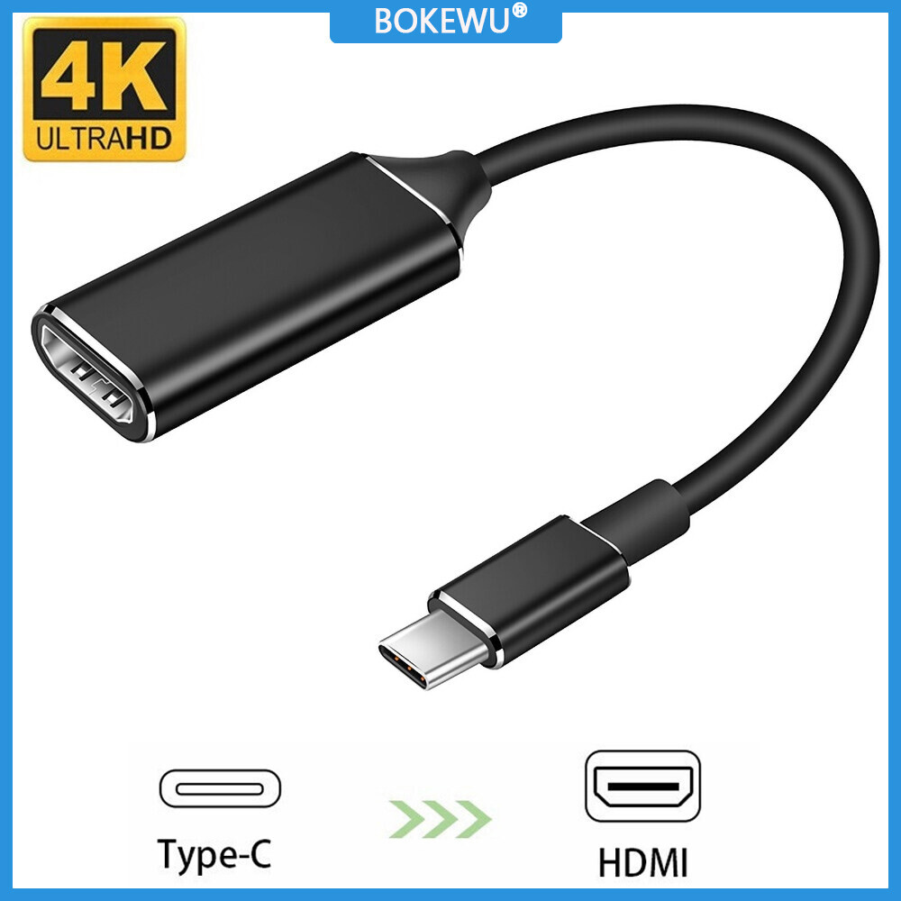 BOKEWU Cáp Type C Sang HDMI Ultra HD 4K 30Hz USB 3.1 Bộ Chuyển Đổi Cáp HDTV Cho MacBook Chromebook Samsung
