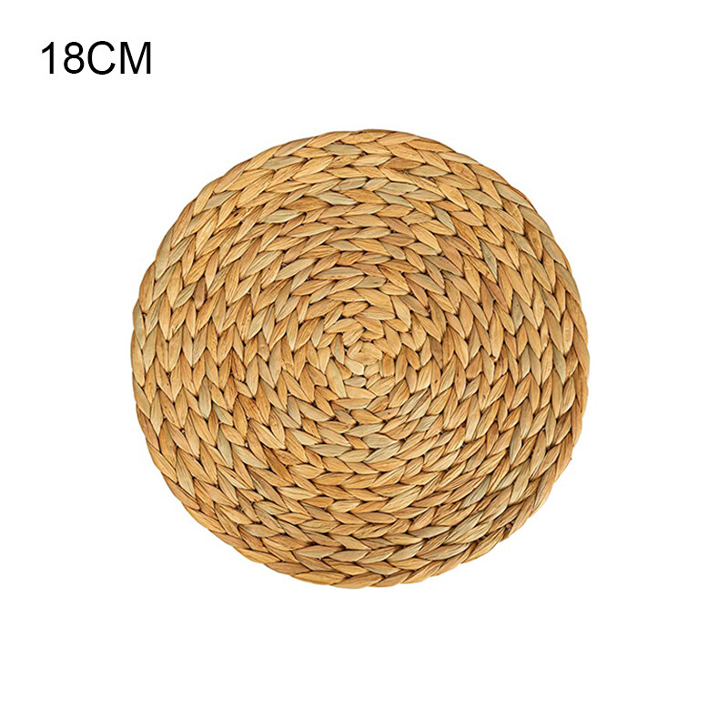 Pcs Natural Weave Placemats Round Braided Rattan Tablemats In