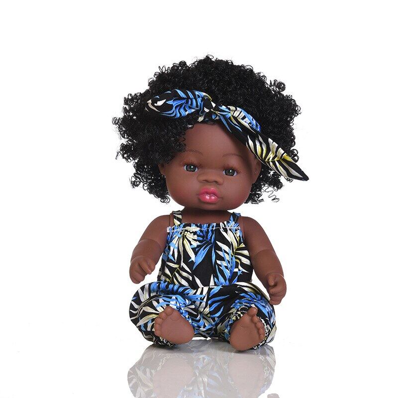 35Cm Simulation N Rebirth Doll Black Skin Fashion Doll With Clothes Kids