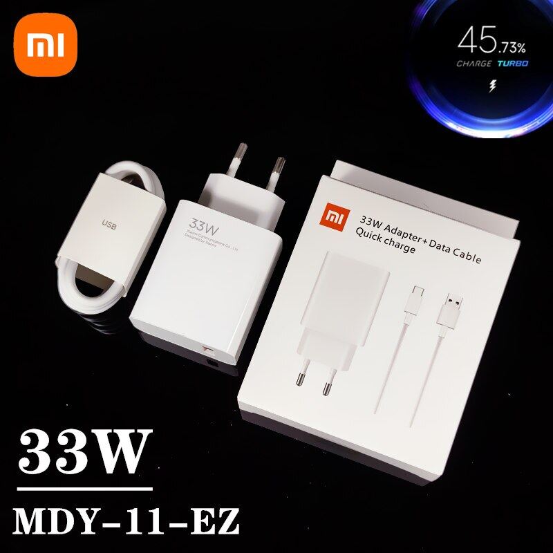 Xiaomi 33w 27w 30w EU Phone Turbo Fast Charger Type C Cable Mi11 Lite NE 5G POCO F2 X3 Pro NFC Redmi