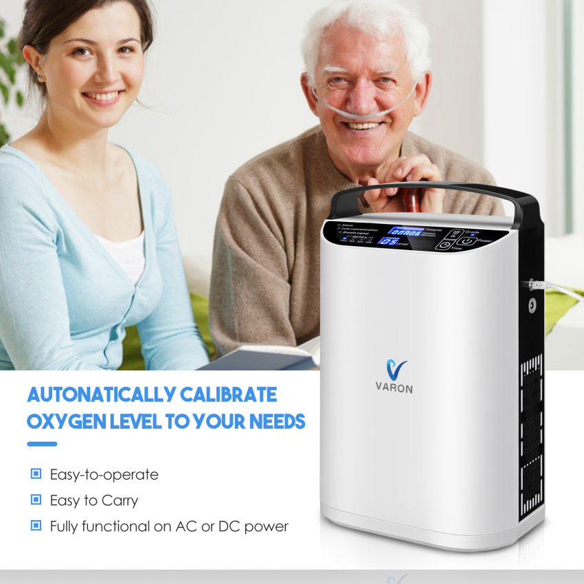 VARON 5L Pulse Flow Portable Oxygen Concentrator VP-1Pulse Flow Oxygent Concentrator For Home Use Portable 100-220V Power ราคา 10,599 บาท*ส่งฟรี