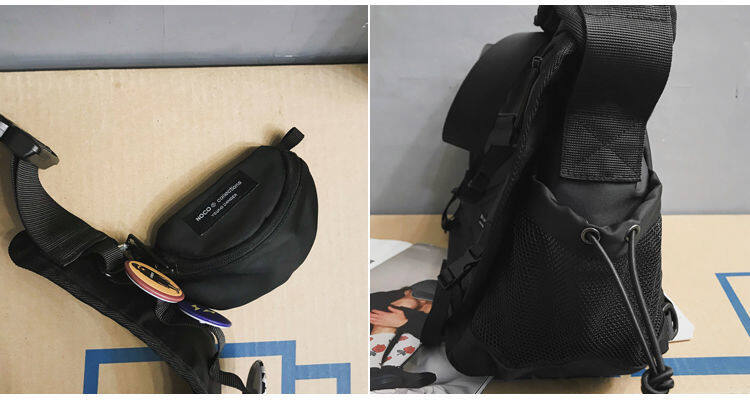 One-shoulder bag men fashion brands working style bag student casual ins Harajuku dead flying satchel female functional messenger bag
