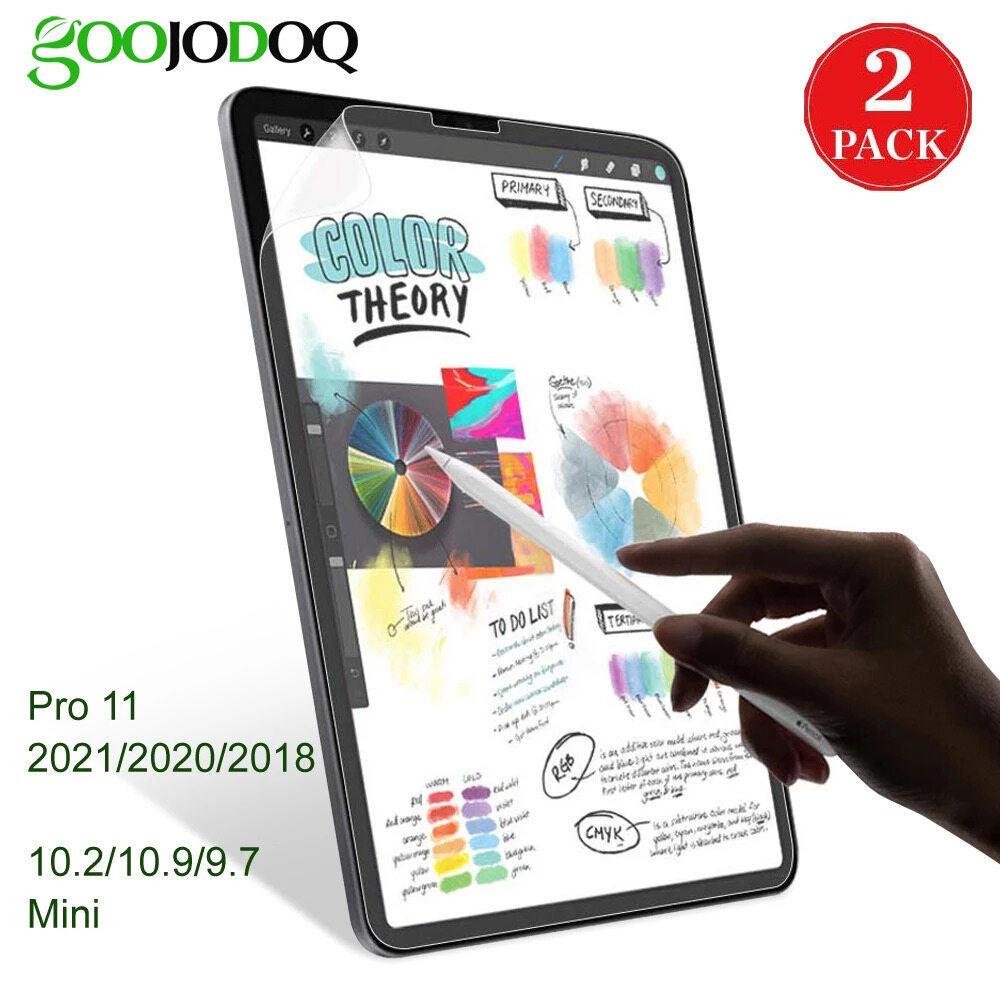 GOOJODOQ 2Pcs Bảo Vệ Màn Hình Phim Cho iPad Pro 11 2018 Pro 10.5 Không Khí 3 2 1 iPad 10.2 2019 iPad Mini 5 4 3 2 1
