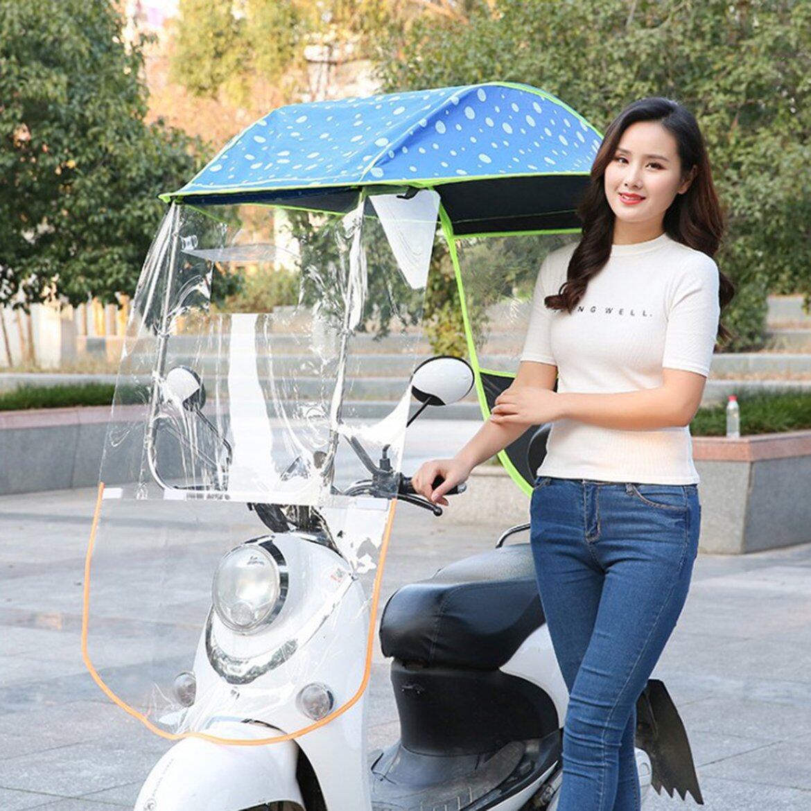 Goodshop mái che chắn gió che nắng toàn bộ xe máy điện thông dụng mái che chống nắng chống mưa chống gió che mưa cho xe điện