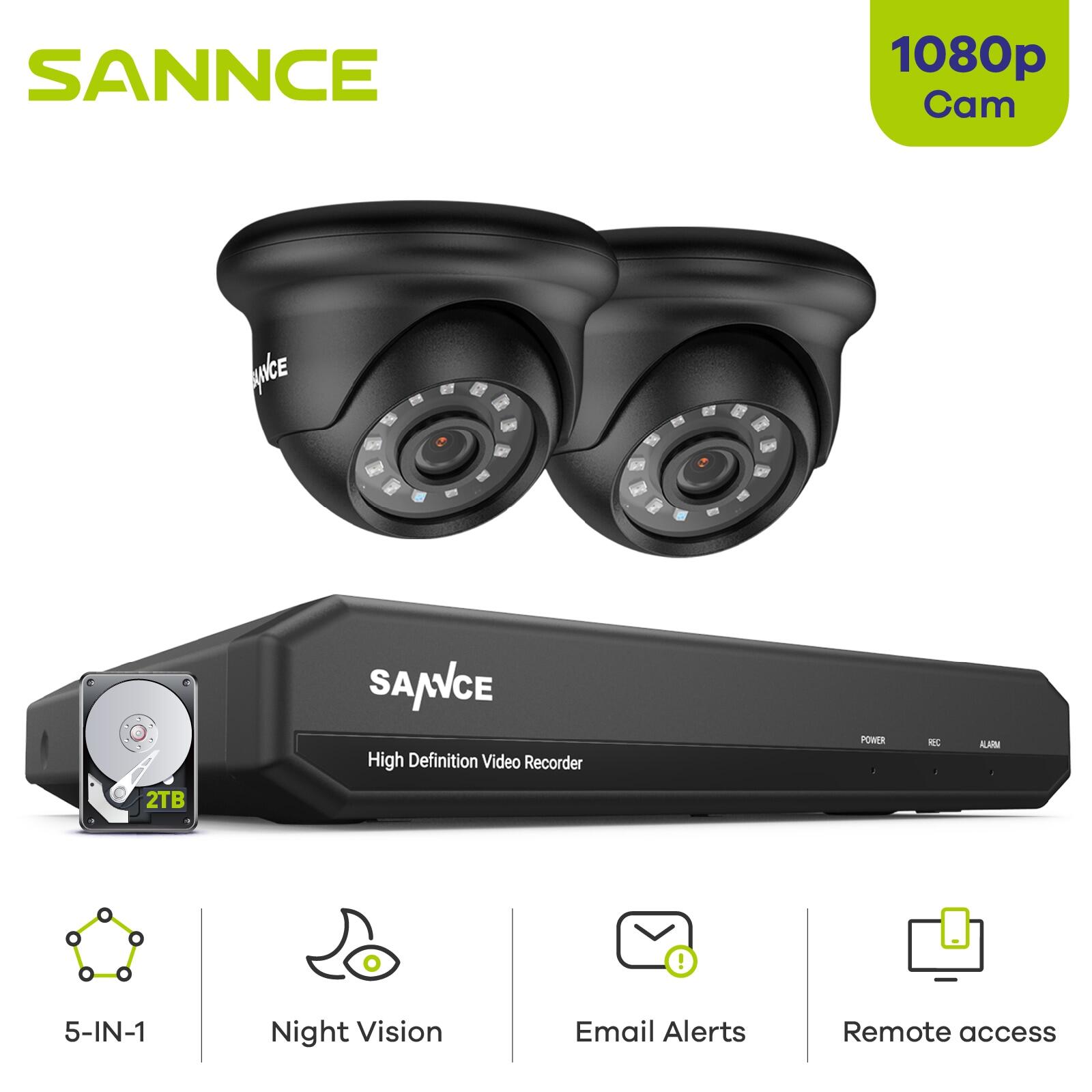 sannce 1080p security camera system