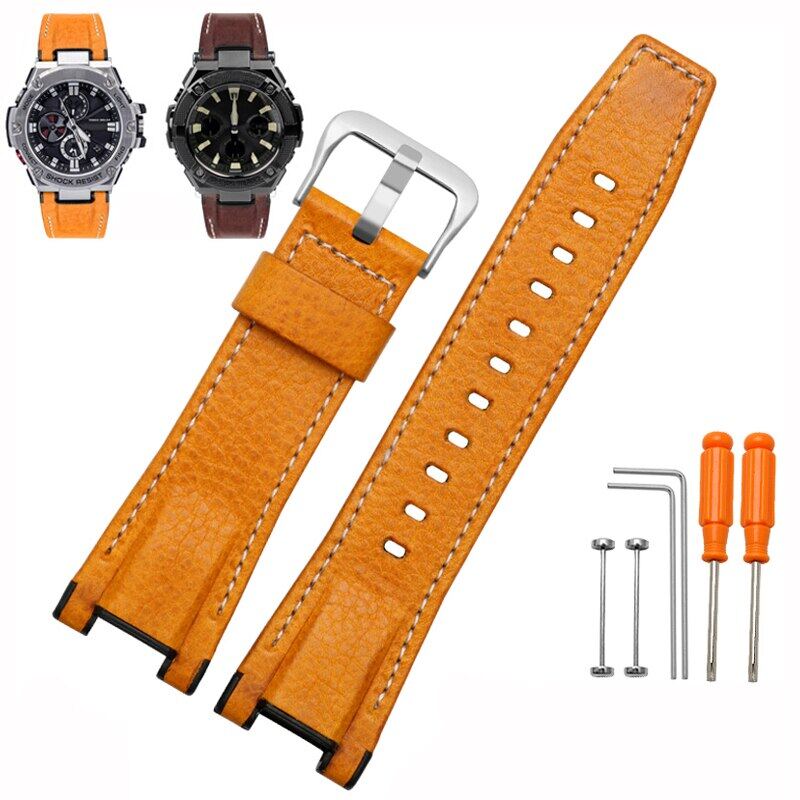 Vintage da Watchband cho G-SHOCK MTG-B1000 loạt sửa đổi nylon dây đeo vải bạt đai đeo đồng hồ vòng đeo tay màu nâu màu xanh lá cây