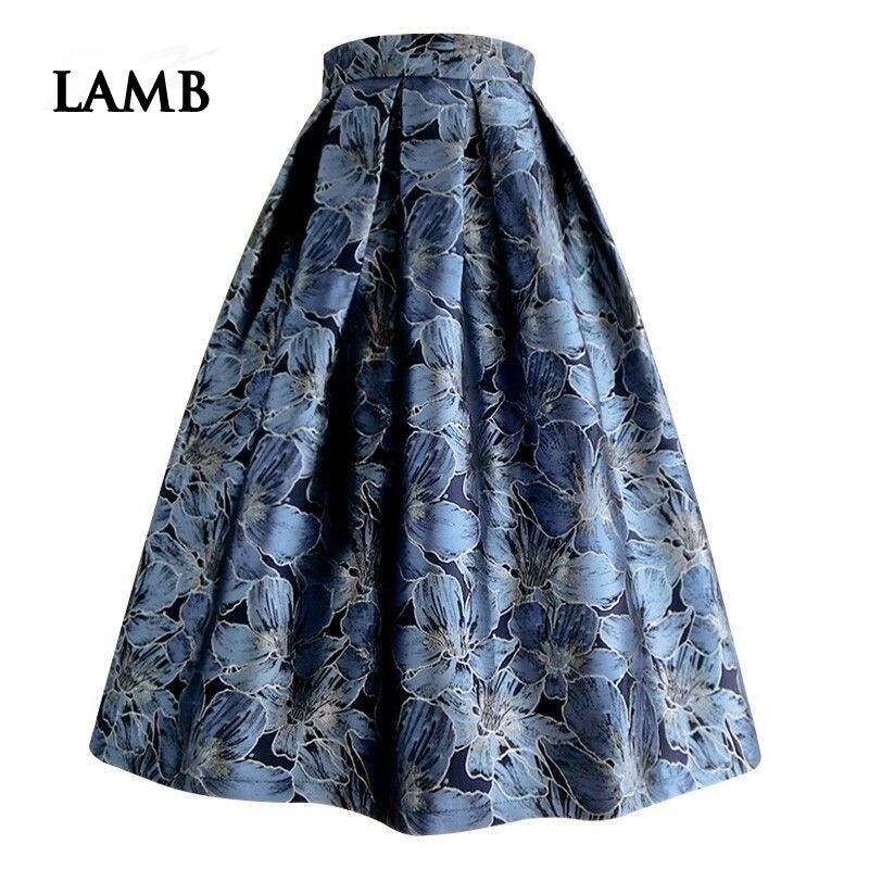 Chân váy chữ a họa tiết hoa chân váy thêu lụa màu xanh vàng kim vải denim cỡ lớn mới 2023 cho nữ