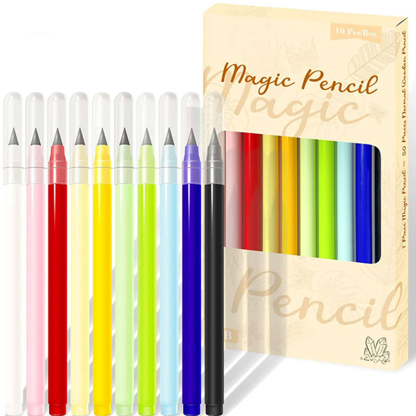 Ergonomic thiết kế bút chì 10 cái/hộp thân thiện với môi nhiều màu inkless bút chì không mài hoặc nạp cần thiết hoàn hảo