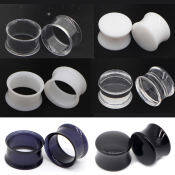 Alisouy 2pcs Acrylic Ear Tunnel Plug Gauges Body Jewelry