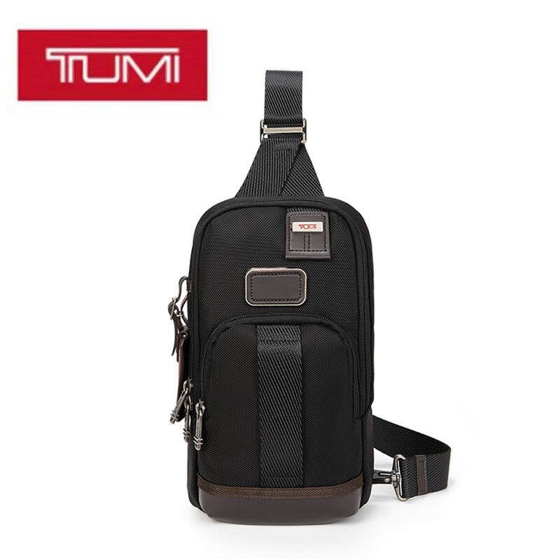 Newd2d322223402tumi men's business commuter ballistic nylon chest bag messenger bag casual fashion bag