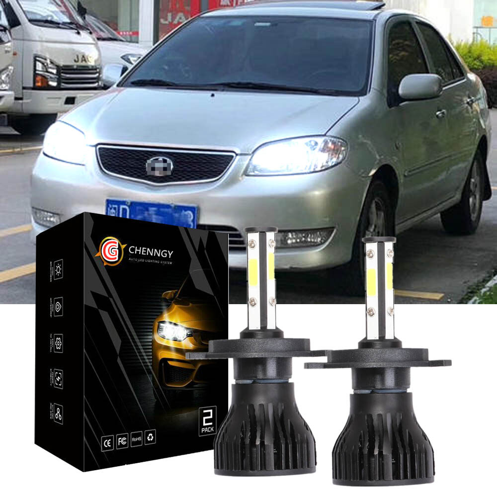 Dành cho toyota vios , ncp42 2003 2004 2005 2006 2007 - 2 cái đèn pha led bóng đèn pha phụ kiện chùm tia