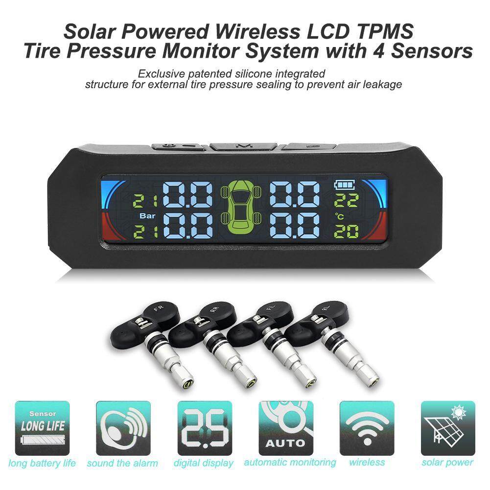 สี LCD รถ TPMS การตรวจสอบแรงดันยางรถยนต์ 4 เซ็นเซอร์ภายใน สี LCD รถ TPMS การตรวจสอบแรงดันยางรถยนต์ 4 เซ็นเซอร์ภายใน
