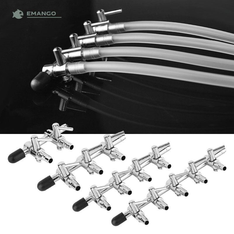 Emango ống bơm nước đường ống máy bơm không khí lưu lượng khí bằng thép không gỉ phụ kiện hồ cá van điều khiển sáu kích thước bể cá
