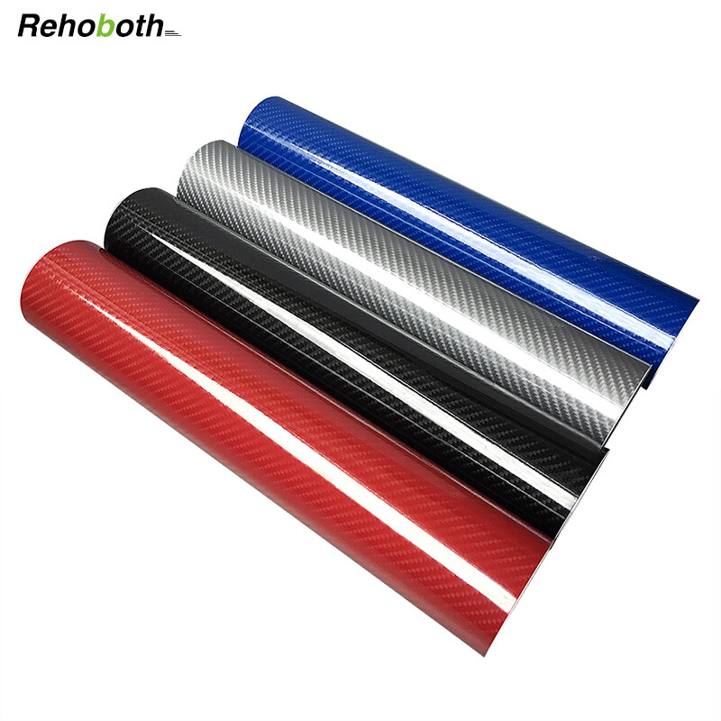 Rehoboth Màng Vinyl Sợi Carbon 5D Bóng Cao 30CM * 152CM Tự Động Đóng Gói Phim Xe Máy Máy Tính Bảng, Dán Xe Kiểu Dáng Với Bong Bóng Không Khí