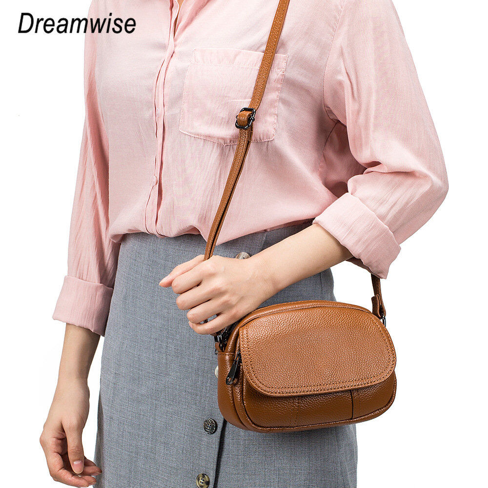 Dreamwise túi đeo vai túi xách nữ da bò thật thời trang mới túi đeo chéo nữ mini đa năng thời trang