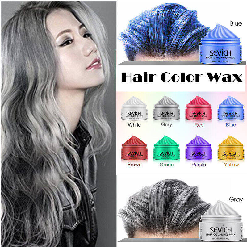 Hot Sales】COLANNA sevich Disposable Hair Color Wax Men Styling DIY Mud  Paste Dye Cream Hair Gel For Hair Coloring Styling 9 colors including  silver white and grandma gray can be selected Don't