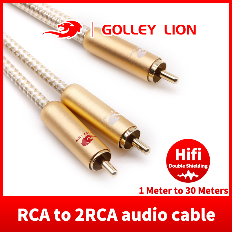 ลำโพงบลูทูธไร้สาย ลำโพงพกพาเสียงทรงพลัง GOLLEY LION Hifi ซับวูฟเฟอร์สาย RCA ถึง Dual RCA Splitter Y Cable ใช้งานร่วมกับลำโพง, Amp, เครื่องเล่น DVD ราคา 550 บาท*ส่งฟรี